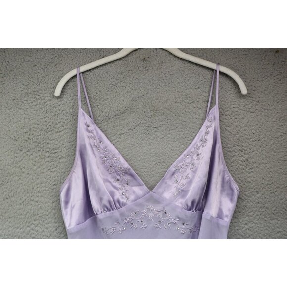 Madison Studio Intimates Purple Embroidered Beaded Slip Dress-Size Large-Fairy - Picture 5 of 12